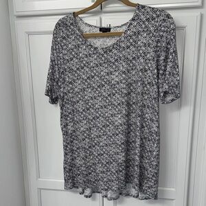J. Jill Monochrome Patterned Short Sleeve Tee